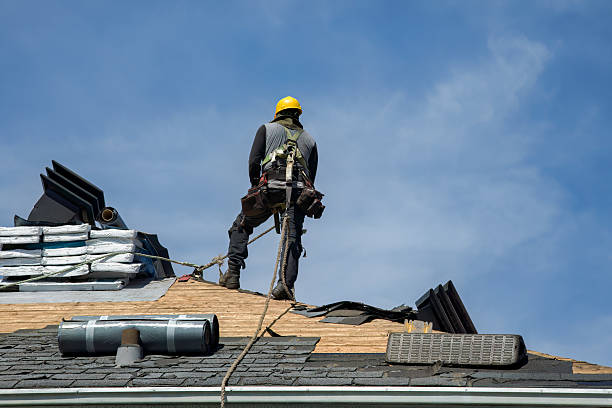 Professional Roof Replacement technician working in Scottville, MI
